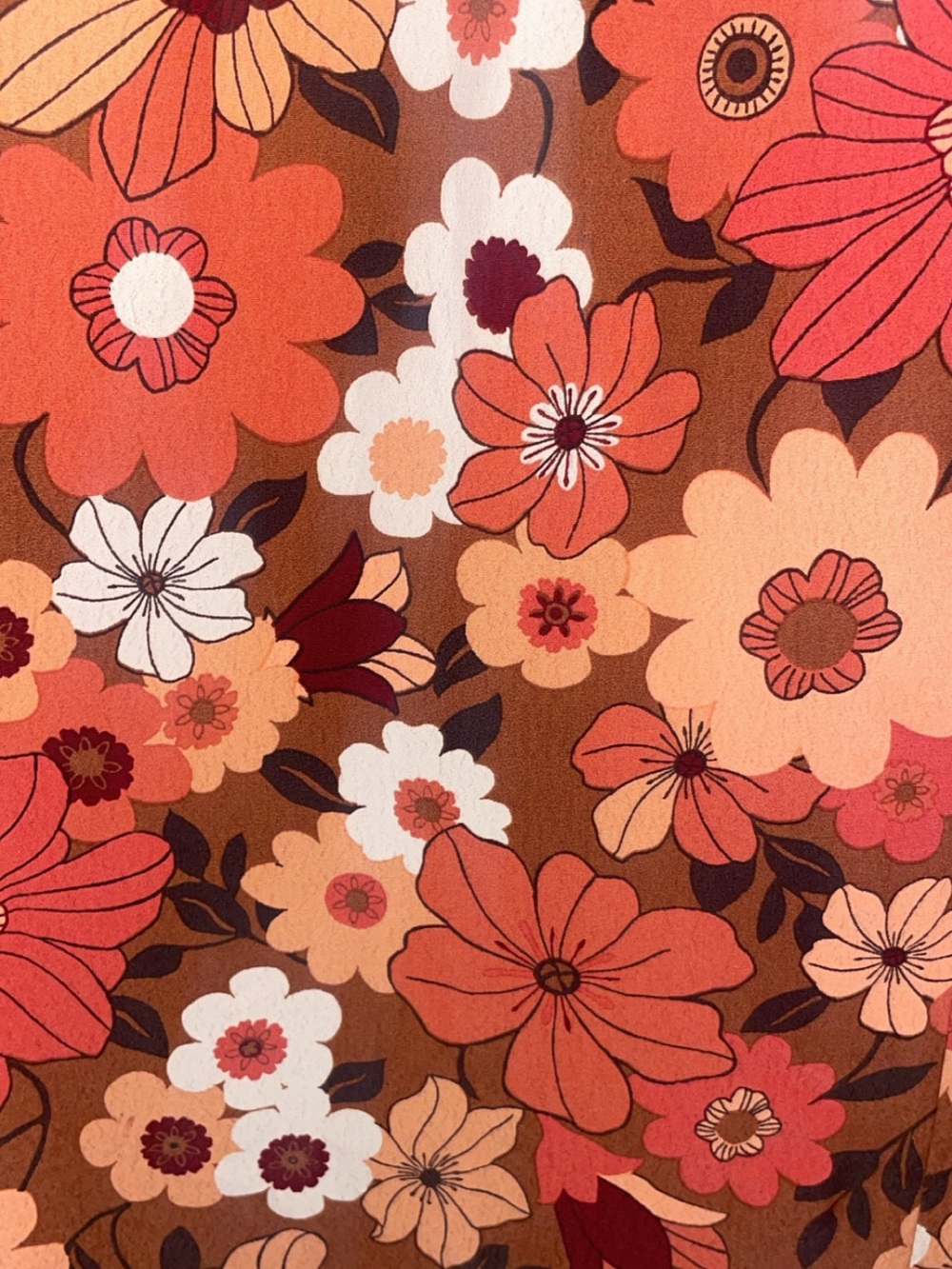 NWT Altar’d State Floral Maxi Skirt in Rust Red and Brown - Picture 6 of 6